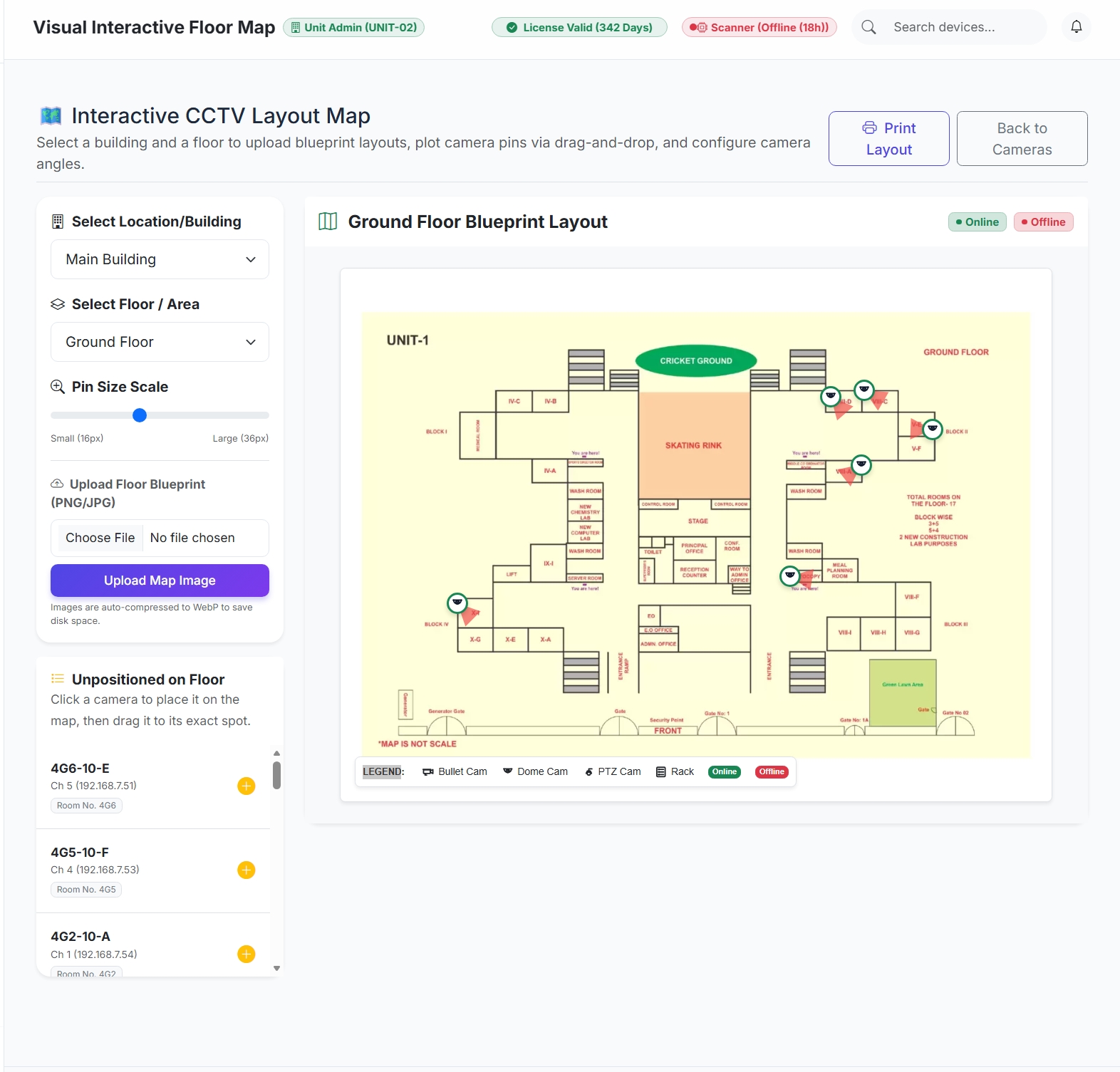 Interactive Floor Map Screenshot